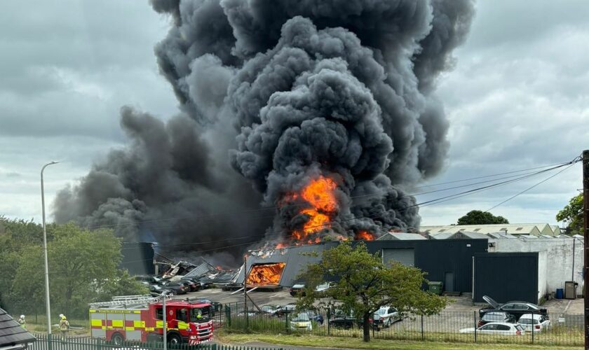 Houston Industrial Estate fire. Pic: Nicole McIlwaine/Stuart Warnock