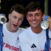 Tom Daley and Noah Williams with their silver medals. Pic: PA