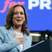 Kamala Harris during a campaign rally in Atlanta. Pic: AP