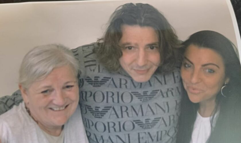 Clara White, pictured with her brother Thomas and their mother Margaret at Strangeways prison.