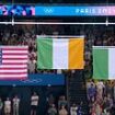 People are all making the same joke as flags are raised after US swimmer Bob Finke secures silver in 800m freestyle