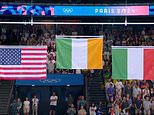 People are all making the same joke as flags are raised after US swimmer Bob Finke secures silver in 800m freestyle