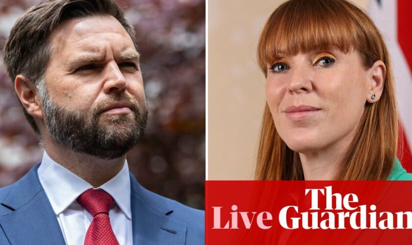 Angela Rayner dismisses ‘Islamist’ Labour comment by new Trump running mate – politics live