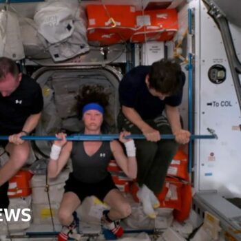 Astronauts enjoy zero-gravity Olympics