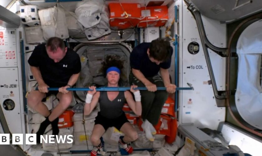 Astronauts enjoy zero-gravity Olympics