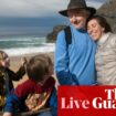 Australia news live: Julian Assange pictured on family beach trip; gender parity advocate hails Kamala Harris bid