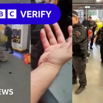 BBC Verify analyses Manchester Airport incident footage