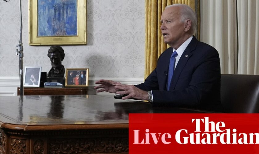 Democrats praise Biden after president explains historic decision to step aside – US politics live