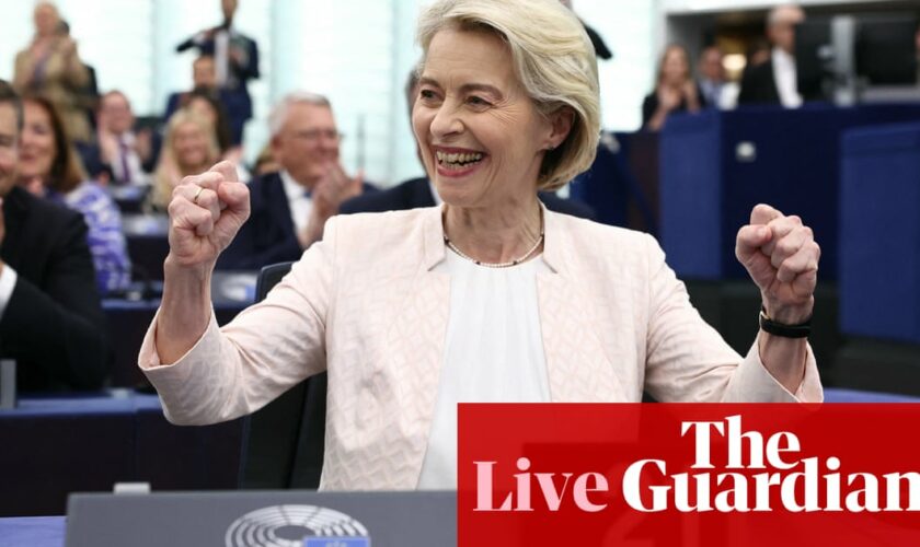 Europe live: European parliament confirms Ursula von der Leyen as European Commission chief