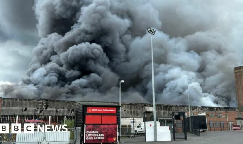 Firefighters remain at scene of major Newry fire