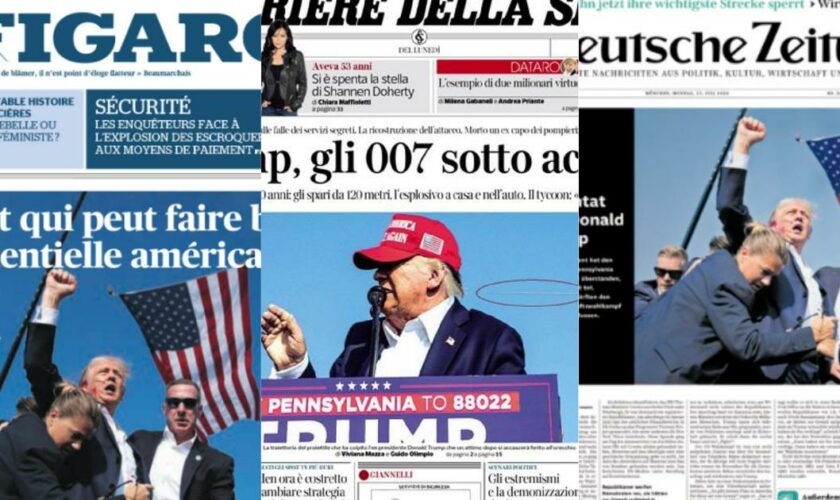 «Héros», «polarisation», «théories complotistes» : l’attentat contre Donald Trump en Une de la presse mondiale