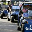 Hundreds join golf cart rally for Harris in conservative Florida community