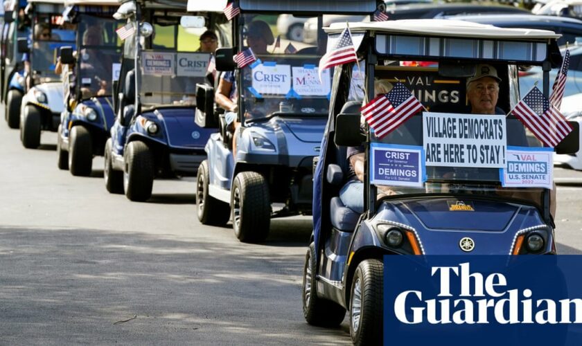 Hundreds join golf cart rally for Harris in conservative Florida community