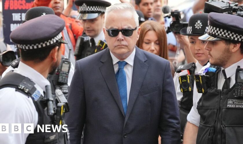 Huw Edwards arrives at court for first hearing