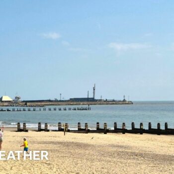 A photo of blue sunny skies in Lowestoft, Suffolk