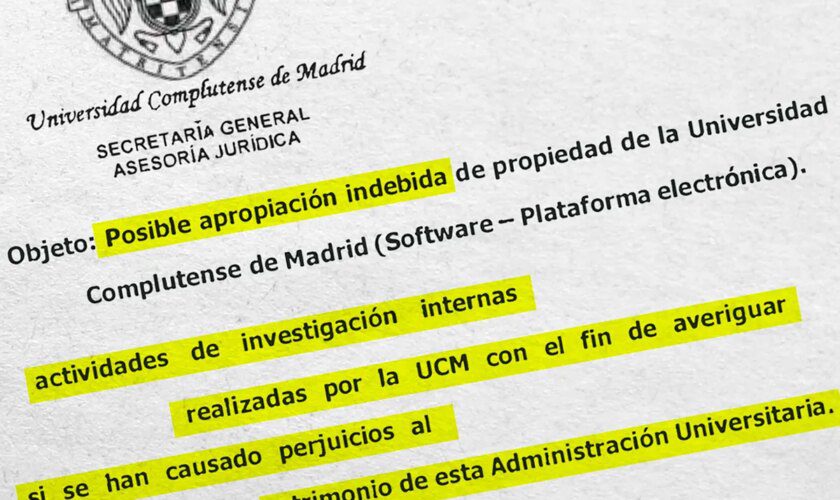 La Universidad Complutense pide al juez que investigue a Begoña Gómez por "apropiación indebida" tras hallar "indicios" en una investigación interna