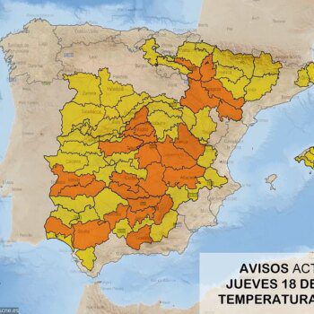 La primera ola de calor del verano pondrá este jueves a casi toda España en aviso amarillo o naranja