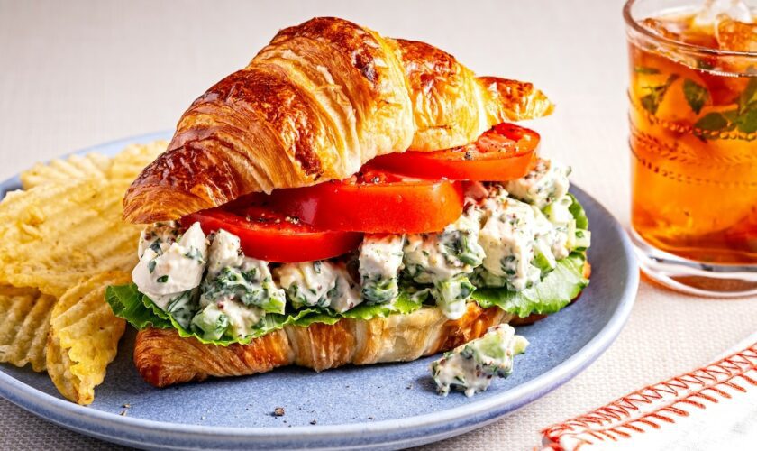 Lemony Chicken Salad Croissant Sandwiches