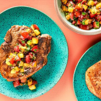 Pork Chops With Tomato-Peach Salsa