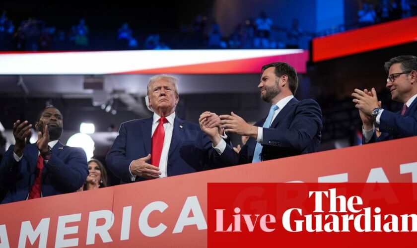 Republican national convention enters day two after formalizing Trump-Vance ticket – live