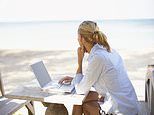 Sun, sea... and spreadsheets: Millions to 'work from beach' this summer as they take advantage of lax remote policies - but risk angering UK-based colleagues with missed deadlines and casual Zoom attire