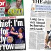 The Papers: BBC 'sorry' over Strictly and plan to get people into work