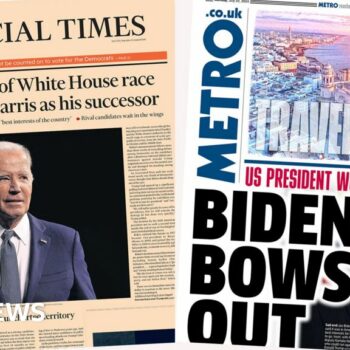 The Papers: Biden 'bows out' and 'quits the race'