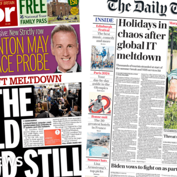 The Papers: 'Day the world stood still' and 'holidays in chaos'