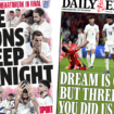 The Papers: 'Lions weep tonight' but team 'did us proud'