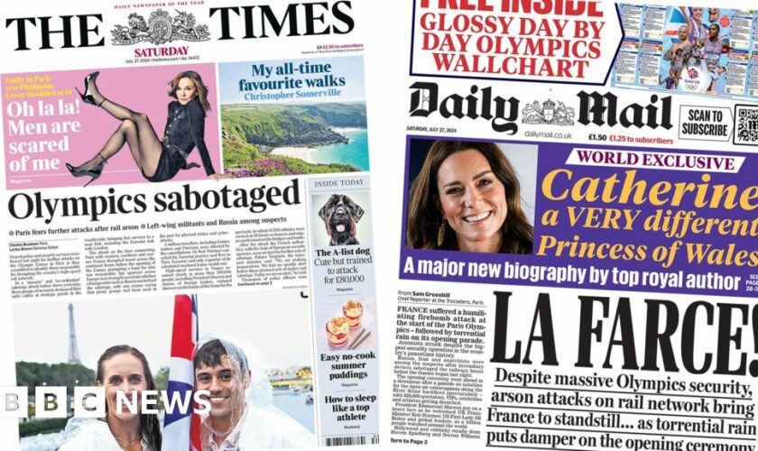 The Papers: 'Olympics sabotaged' and 'La Farce!'