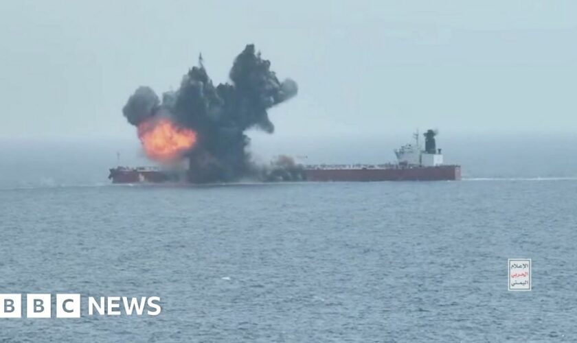 Watch: Yemeni Houthi rebels attack oil tanker