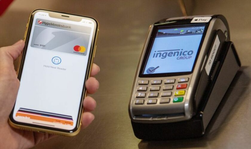 Apple Pay ist in Deutschland die populärste digitale Bezahlmethode an der Kasse. Foto: Lino Mirgeler/dpa