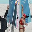 'You don't tell me to wear a bikini': Egypt's Olympic volleyball duo compete fully clothed in Paris - and condemn hijab ban for French athletes