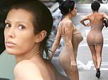 Kanye West's wife Bianca Censori returns to X-rated style by rocking SEE-THROUGH nude bodystocking in LA - days after covering up for family time with rapper's kids