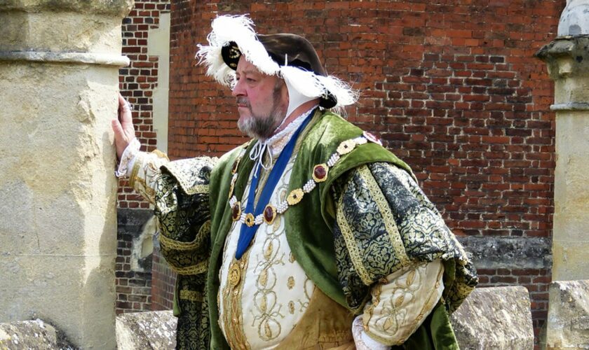 A man dressed up as Henry VIII at Hampton Court. Pic: iStock