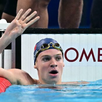 Léon Marchand médaillé d’or aux JO de Paris en natation, sur 200 m 4 nages