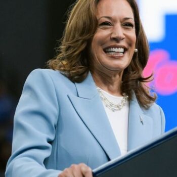 US-Vizepräsidentin Kamala Harris hat sich bei einer Online-Abstimmung der Demokraten die notwendige Mehrheit der Delegiertenstim