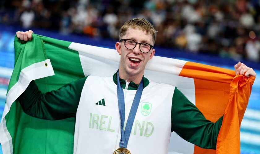 ‘I feel like Simone Biles’ says Irish swimmer Daniel Wiffen after Olympic gold