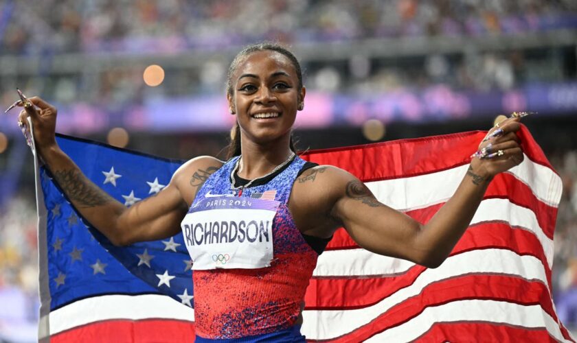 Sha’carri Richardson takes silver in women’s 100m final at her first Olympics