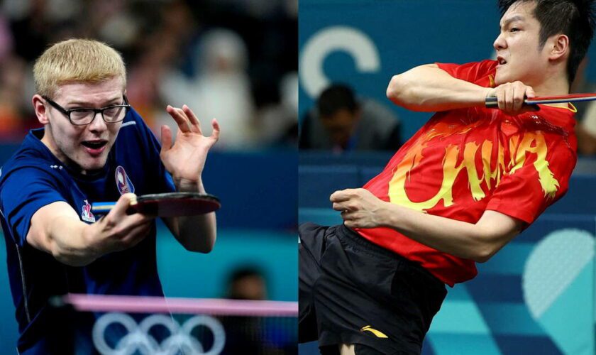 JO de Paris 2024 : le pongiste Félix Lebrun totalement impuissant face au Chinois Fan Zhendong