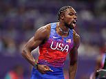 Noah Lyles WINS Olympic 100m final over Jamaica's Kishane Thompson