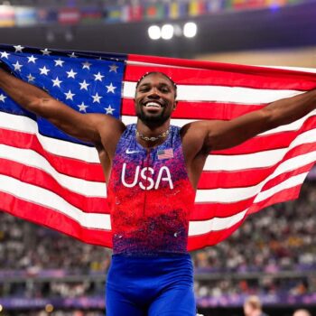 Noah Lyles wins Olympic 100 by five-thousandths of a second, among closest finishes in Games history