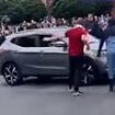 Moment rioters demand drivers reveal if they are 'white and English' while stopping traffic during violent protests in Middlesbrough as police warn the public to 'stay away' from the town