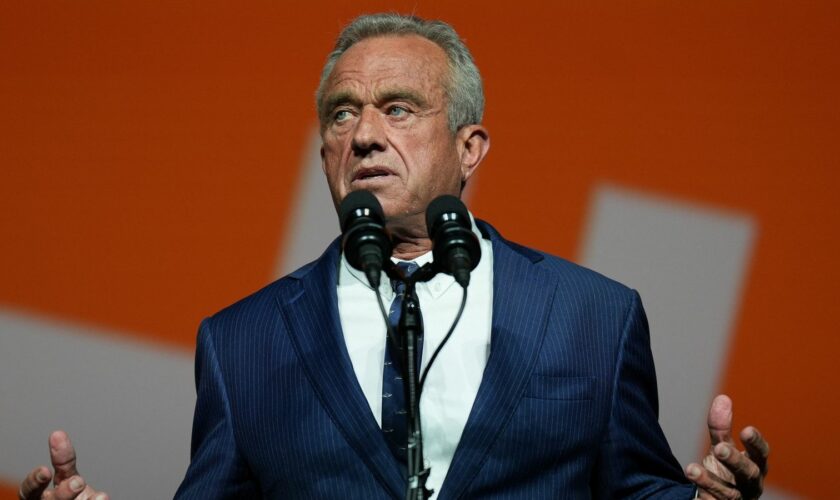 Independent U.S. presidential candidate Robert F. Kennedy Jr speaks at Bitcoin 2024 in Nashville, Tennessee, U.S. July 26, 2024. REUTERS/Kevin Wurm