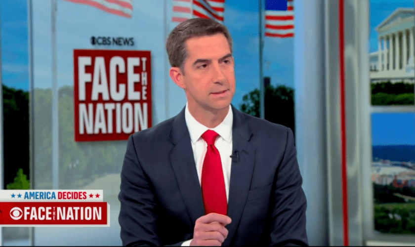 Sen. Tom Cotton says that Kamala Harris will buckle under media pressure