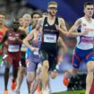 Jakob Ingebrigtsen and Josh Kerr were overhauled by Cole Hocker. Pic: AP