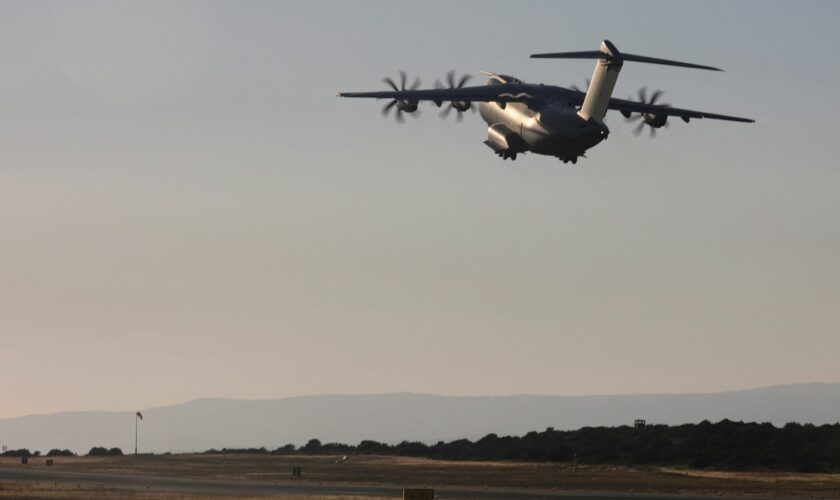 An RAF transport plane taking off from RAF Akrotiri in Cyprus. File pic: Reuters