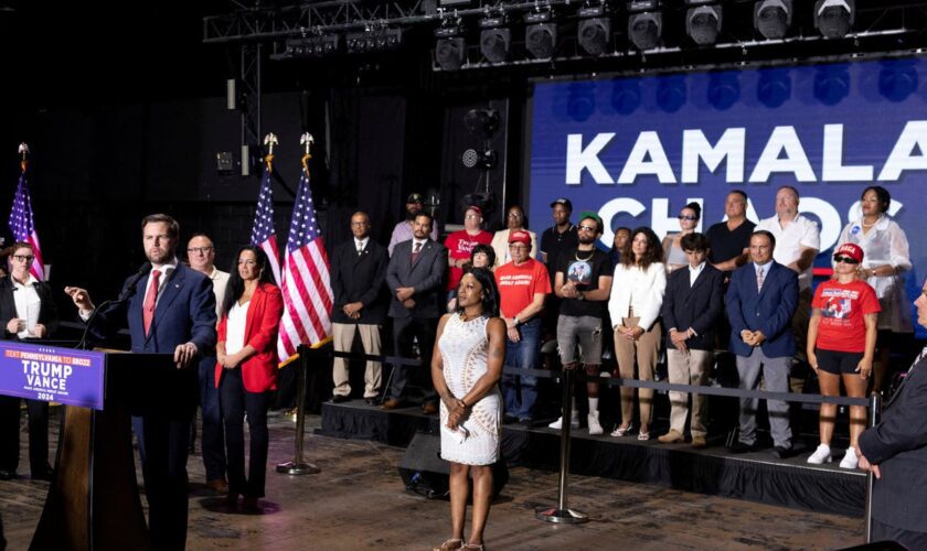 JD Vance roasted for embarrassing rally gaffe where he appeared to campaign for Harris