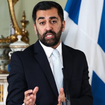 First Minister Humza Yousaf speaks during a press conference at Bute House, Edinburgh, after the First Minister terminated the Bute House agreement with immediate effect. Picture date: Thursday April 25, 2024.