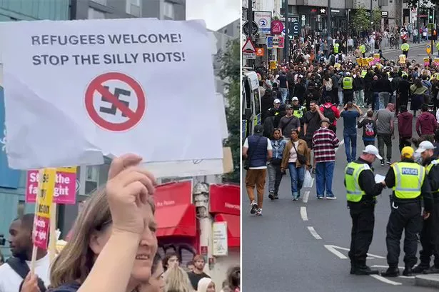 Brave Walthamstow protester blasts 'silly' riots with anti-Nazi placard ahead of far-right fears